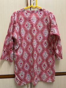 Pink Cotton Printed Co Ord Set