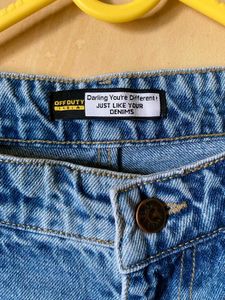 Off Duty Wide Leg Denim Jeans