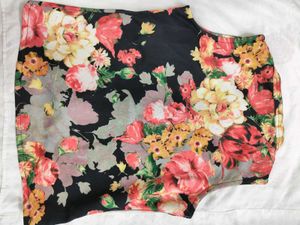 Floral Print Crop Top Jacket (Extra Sleeves)