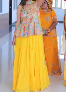 PRICE DROP!!! Indo western lehenga with pelpum top