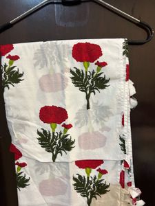 Boho Kurta-Set with Floral Scarf