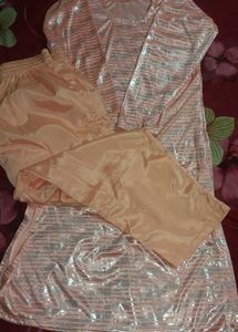 Orange Simple Suit With Pant