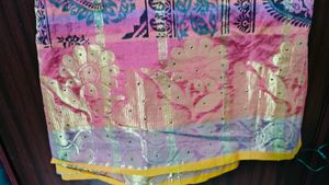 Stone Work Saree With Blouse For Women