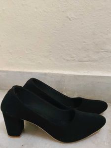 Black Block Heel Pumps