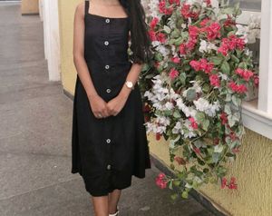 Chic Black Button-Down Dress