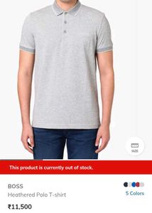 HUGO BOSS Men&#39;s Grey Tshirt