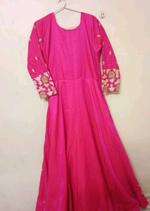 Pink Embroidered Anarkali
