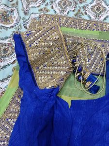 Green Embellished Saree