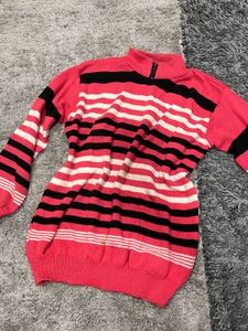 Striped Quarter-Zip Pullover