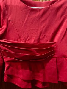 Red Peplum Blouse