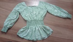 Cinched Waste Off Shoulder Summer Top