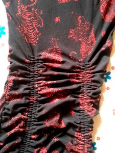 Red And Black Bodycon Dress Mini