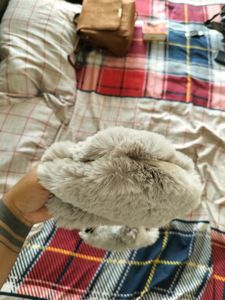 New Cute Fur Heart Sling Bag