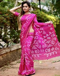 Soft Chiffon Bandhej Saree