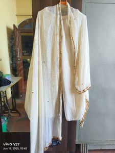 Hand Work Kurta With Plazzo &amp; Dupatta