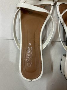 White Heel Sandals