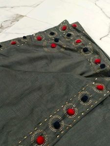 Elegant Grey Saree