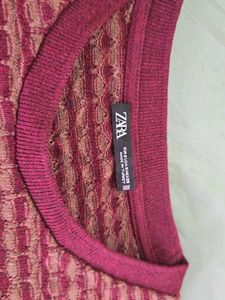 ZARA Textured Jacquard Top