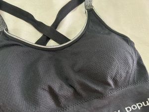 Black Criss-Cross Sports Bra