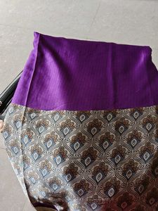 Saree With Peacock Feather Design