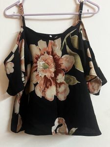 Off Shoulder Floral Print Top