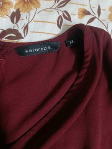 Burgundy Wrap Top