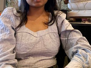 Chic Light Blue Top