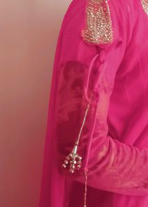 Pink Embroidered Anarkali Kurta