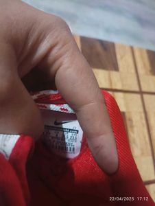 Nike Red and White Doodle Sneakers