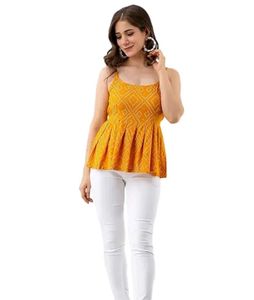 Stylish Mustard Printed Top