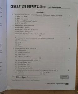 CBSE Class 12 PCB Sample Papers With Answer