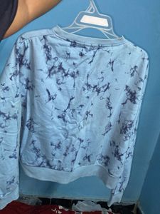 Blue Marble Print Top