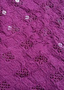 Maroon Embroidered Kurta Set