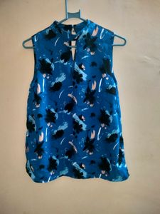Blue Printed Top