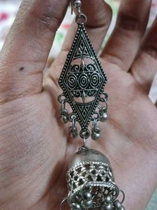 Silver Jhumka Earrings