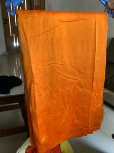 Orange Embroidered Saree