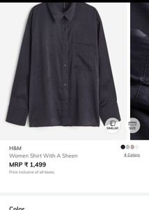 H&M Black Sheen Shirt