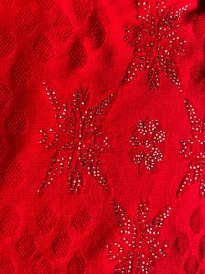 Red Embellished Sweater