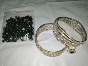 Black Ring + Bangles + Black Beads