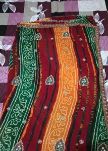 Bandhini Saree With Blouse
