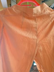 Peach Embroidered Kurta