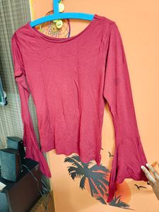 Maroon Full Sleeve Top