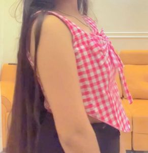 hand stitch Corset Top with Bow