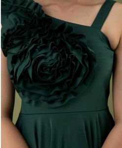 Sleeveless Dark Green Dress For Women