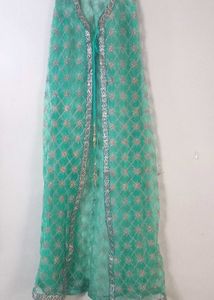 Green 2piece Dress Long Gown Full Flare