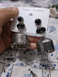 Black Jhumka Earrings