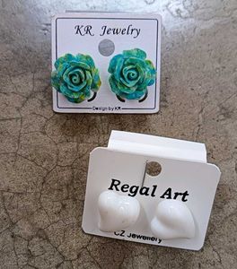 Two Classy Stud Earrings For Girls And Women