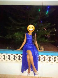 Blue Lace Tail Dress