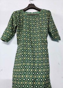 Green Printed Kurti