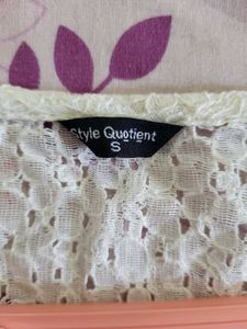 White Lace Cropped Cardigan
